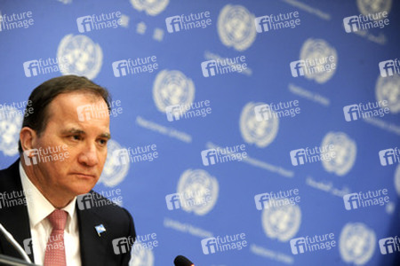 Stefan Löfven Pressekonferenz, New York