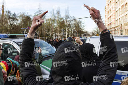 Proteste gegen Pegida Demonstration, Dresden