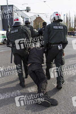 Proteste gegen Pegida Demonstration, Dresden