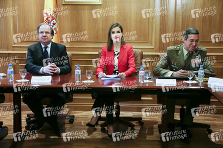 Königin Letizia besucht die Artillerie Militärakademie, Segovia