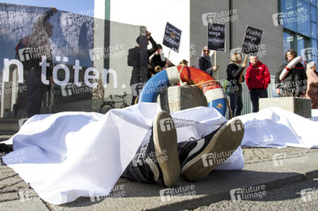 Campact-Aktion 'Europas Grenzen töten', Berlin