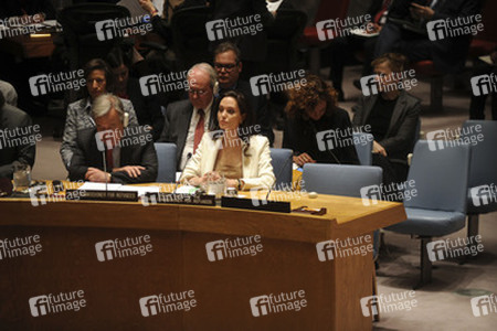 Angelina Jolie bei einer Sitzung des UN-Sicherheitsrates, New York