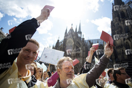 Kundgebung der GDL in Köln