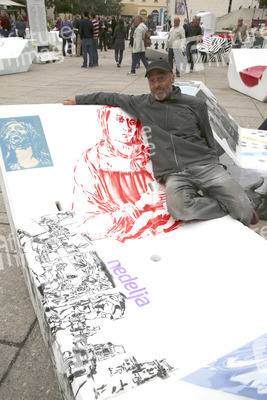 Kunstprojektpräsentation 'Euroart im Museumsquartier' in Wien