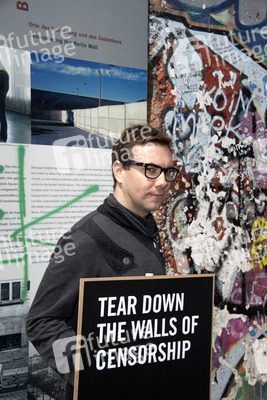 Bildtermin von Amnesty International zum Thema Meinungsfreiheit in Berlin