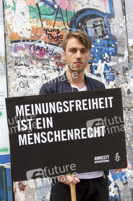 Bildtermin von Amnesty International zum Thema Meinungsfreiheit in Berlin