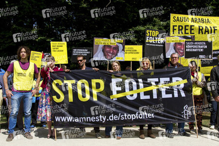 Demo für die Freilassung von Raif Badawi in Berlin