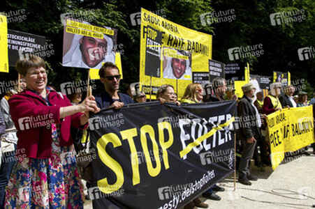 Demo für die Freilassung von Raif Badawi in Berlin