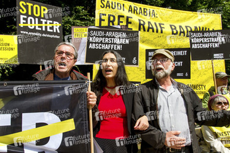 Demo für die Freilassung von Raif Badawi in Berlin