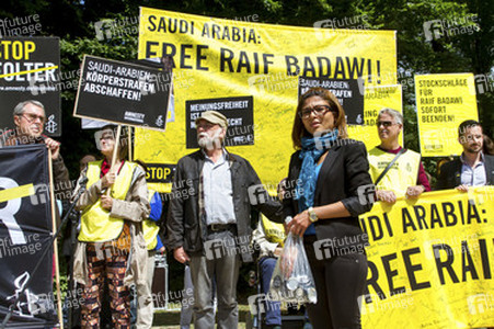 Demo für die Freilassung von Raif Badawi in Berlin