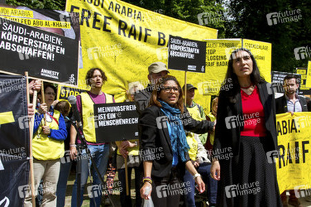 Demo für die Freilassung von Raif Badawi in Berlin