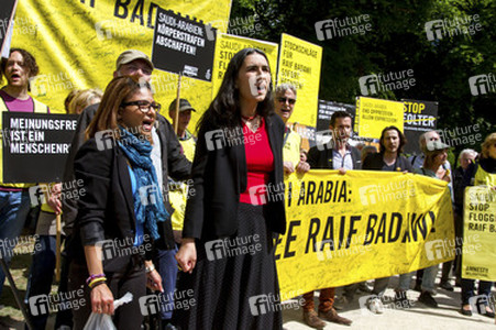 Demo für die Freilassung von Raif Badawi in Berlin