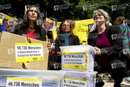 Demo für die Freilassung von Raif Badawi in Berlin