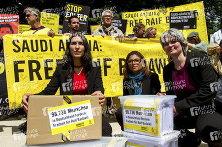 Demo für die Freilassung von Raif Badawi in Berlin