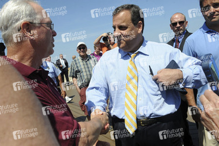Chris Christie spricht in Belmar