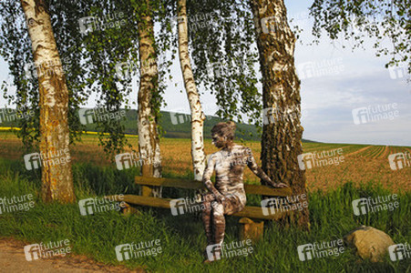 NATURE ART: Birke / Birch Bodypainting