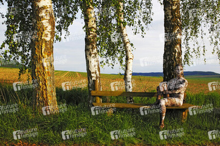 NATURE ART: Birke / Birch Bodypainting
