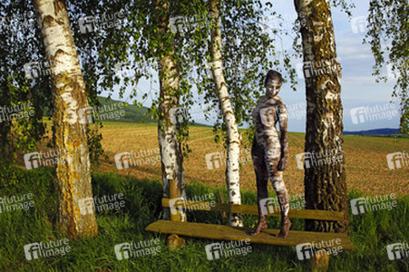 NATURE ART: Birke / Birch Bodypainting