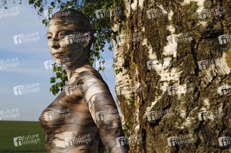 NATURE ART: Birke / Birch Bodypainting