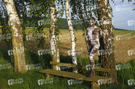 NATURE ART: Birke / Birch Bodypainting