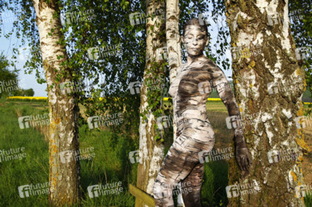 NATURE ART: Birke / Birch Bodypainting