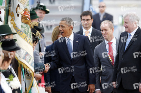 Ankunft von Präsident Barack Obama in München
