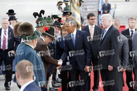 Ankunft von Präsident Barack Obama in München