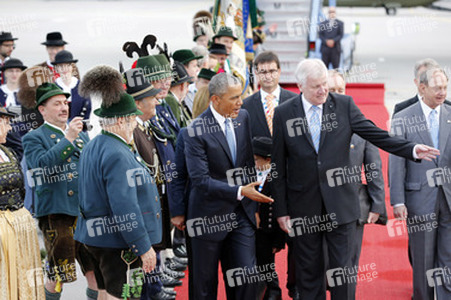 Ankunft von Präsident Barack Obama in München