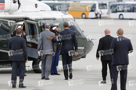 Ankunft von Präsident Barack Obama in München