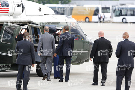 Ankunft von Präsident Barack Obama in München