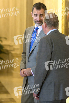 The King of Spain Felipe VI and King Juan Carlos meet with the B