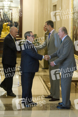 The King of Spain Felipe VI and King Juan Carlos meet with the B