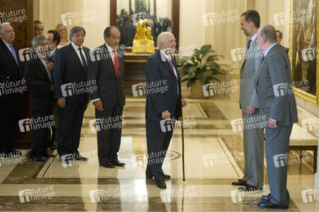 The King of Spain Felipe VI and King Juan Carlos meet with the B