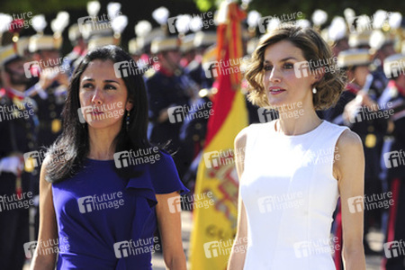 State visit of the President of the Republic of Peru, Mr. Ollanta Humala Tasso, and Mrs. Nadine Heredia Alarcon. The King of Spain Felipe VI and Queen Letizia officially greeted at the Pardo Palace in Madrid on July 7, 2015.