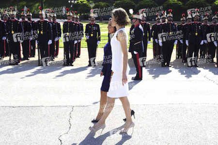 State visit of the President of the Republic of Peru, Mr. Ollanta Humala Tasso, and Mrs. Nadine Heredia Alarcon. The King of Spain Felipe VI and Queen Letizia officially greeted at the Pardo Palace in Madrid on July 7, 2015.