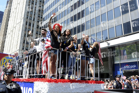 Siegesparade der Frauen-Fußballnationalmannschaft der USA in New York