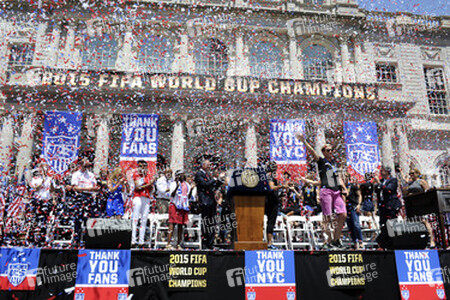 Siegesparade der Frauen-Fußballnationalmannschaft der USA in New York