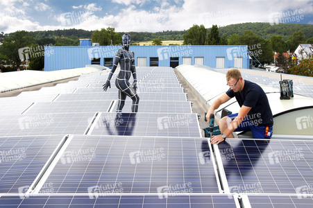 WORKING ART: Photovoltaik Installateur / Solar PV Installer Bodypainting