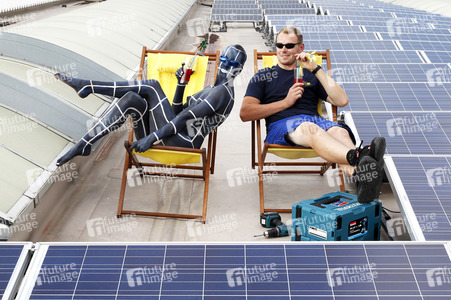 WORKING ART: Photovoltaik Installateur / Solar PV Installer Bodypainting