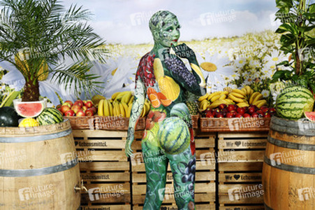 WORKING ART: Obsthändler/ Fruiterer Bodypainting