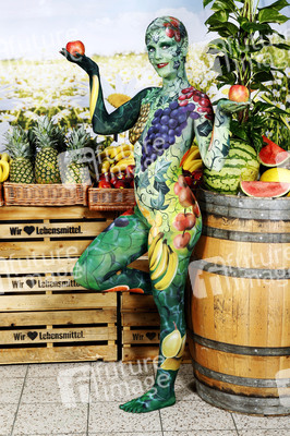WORKING ART: Obsthändler/ Fruiterer Bodypainting