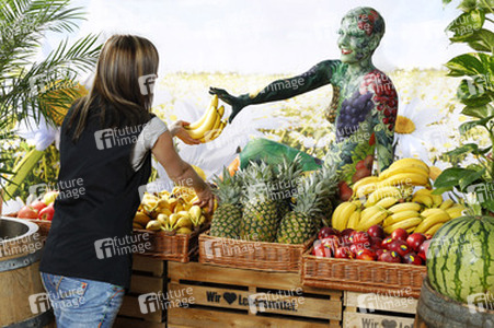 WORKING ART: Obsthändler/ Fruiterer Bodypainting