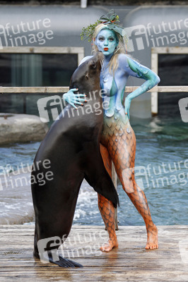 NATURE ART: Seelöwe mit Nixe / Sea Lion with Mermaid