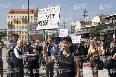 Solidaritätsdemo für Netzpolitik.org in Berlin
