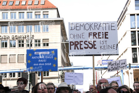 Solidaritätsdemo für Netzpolitik.org in Berlin
