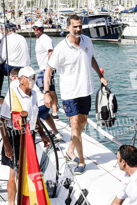 Felipe VI. von Spanien besucht die Aifos Crew in Palma de Mallorca