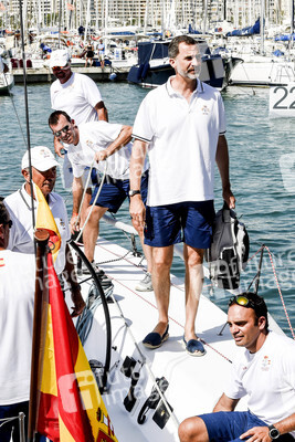 Felipe VI. von Spanien besucht die Aifos Crew in Palma de Mallorca
