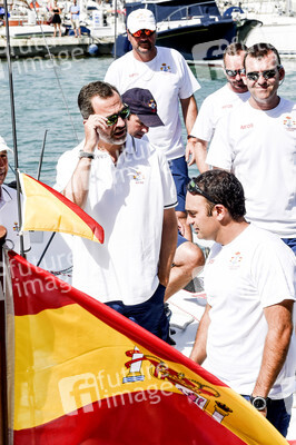 Felipe VI. von Spanien besucht die Aifos Crew in Palma de Mallorca