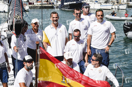 Felipe VI. von Spanien besucht die Aifos Crew in Palma de Mallorca