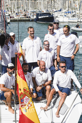 Felipe VI. von Spanien besucht die Aifos Crew in Palma de Mallorca
